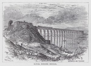Royal Border Bridge (gravyr) av English School