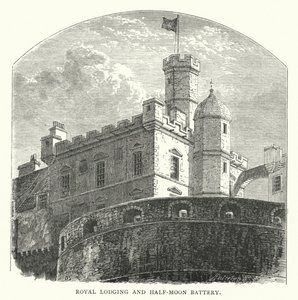 Royal Lodging och Half-Moon Battery (gravyr) av English School