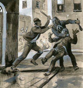 Royal Marines som civilklädda poliser 1882 för att hjälpa Dublinpolisen mot "Invincibles av English School