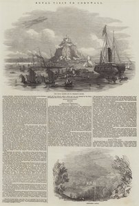 Kungligt besök i Cornwall (gravyr) av English School