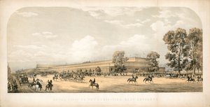 Kungligt besök på den stora utställningen 1851, Östra ingången av English School