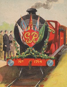 Royal train (färg litho) av English School