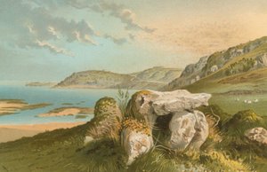 Rozel Bay och Druidical Remains--Jersey av English School