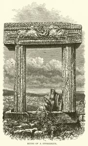 Ruinerna av en synagoga (gravyr) av English School