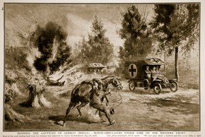 Running the Gauntlet of German Shells: Motorambulanser under beskjutning på västfronten, 1914-19 av English School