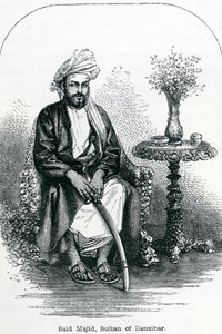Said Majid, Sultan av Zanzibar (gravyr) av English School