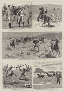 Sailors on Horseback, Navy Cup i Gibraltar (gravyr) av English School