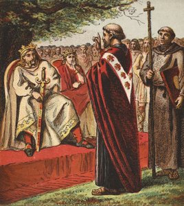 Saint Augustine and the Saxons, pub. 1890 av English School