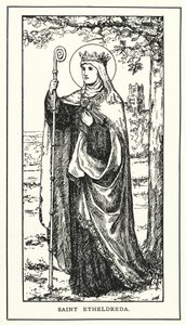 Sankta Etheldreda (gravyr) av English School