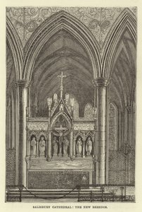 Salisbury Cathedral, de nya reredos av English School
