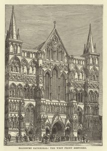 Salisbury Cathedral, västfronten återställd av English School