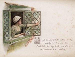 Sally i vår gränd (färg litho) av English School
