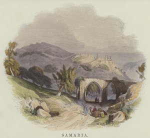 Samaria (färgad gravyr) av English School