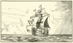 Santa Maria (bläck på papper) av English School