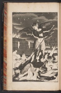 Satan från Paradise Lost av John Milton av English School