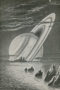 Saturnus som en solnedgång av English School