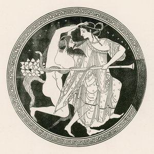 Satyr och Maenad (gravyr) av English School