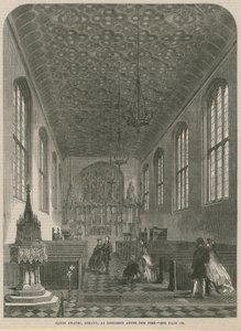 Savoy Chapel, Strand, som restaurerats efter branden av English School