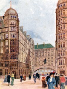 Savoy Hotel, London (färg litho) av English School