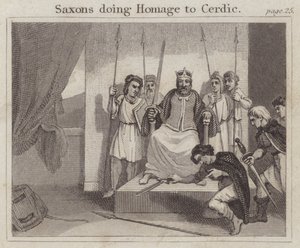 Saxons gör hyllning till Cerdic av English School