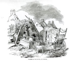 Scalpeen av Tim Downs, vid Dunmore, från "The Illustrated London News", söndagen den 22 december 1849 (litografi) (svartvitt foto) av English School