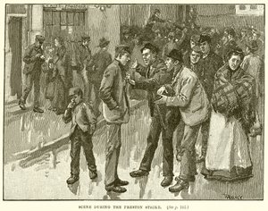 Scen under Preston Strike av English School