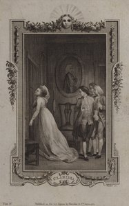 Scen från Clarissa, av Samuel Richardson av English School
