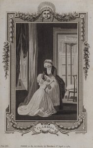 Scen från Clarissa, av Samuel Richardson av English School