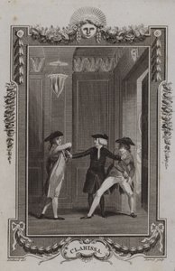 Scen från Clarissa, av Samuel Richardson av English School