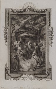Scen från Clarissa, av Samuel Richardson av English School
