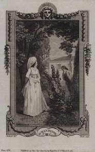 Scen från The History of Sir Charles Grandison, av Samuel Richardson av English School