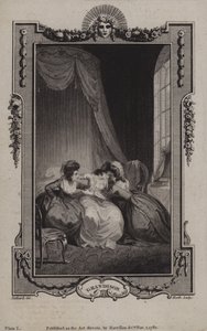 Scen från The History of Sir Charles Grandison, av Samuel Richardson av English School