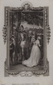 Scen från uppföljaren till Miguel de Cervantes Don Quixote, skriven av Alonso Fernandez de Avellaneda av English School