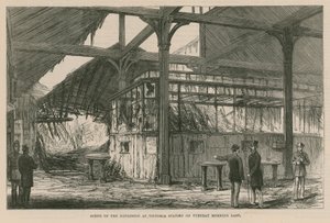 Scenen för explosionen på Victoria Station på tisdagsmorgonen senast 1884 av English School