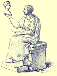 Skulptör, illustration från History of Rome av Victor Duruy, publicerad 1884 (digitalt förbättrad bild) av English School