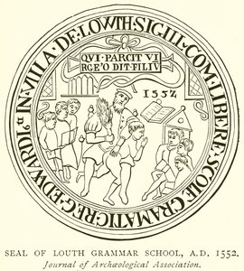 Sigill från Louth Grammar School, A.D. 1552 av English School