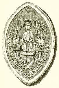 Sigill från Oxford University, ca. 1300 av English School