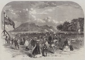 Andra årliga tävlingen av Edinburgh and Midlothian Rifle Association (gravyr) av English School
