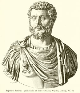 Septimius Severus. (Byst hittad på Porto dAnzio; Capitol, Gallery, nr 3)