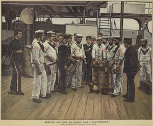 Servering av rom ombord på HMS Camperdown