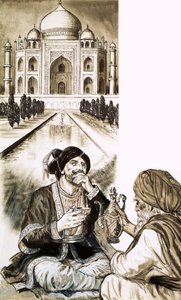 Shah Jehan och Taj Mahal av English School