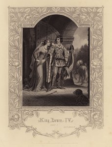Shakespeare: Kung Henrik IV, del 1, akt II, scen 3 (gravyr) av English School