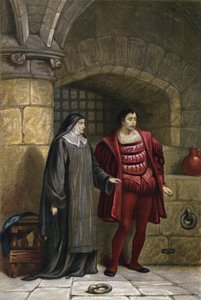 Shakespeare, Mått för mått, akt III, scen 1 (chromolitho) av English School
