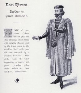 Shakespeares kung Richard III: Earl Rivers, bror till drottning Elizabeth (litho) av English School