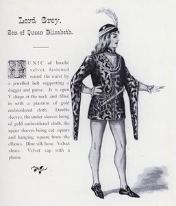 Shakespeares kung Richard III: Lord Grey, son till drottning Elizabeth (litho) av English School