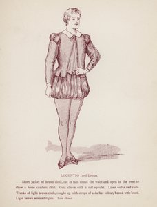 Shakespeares Taming of the Shrew: Lucentio, 2nd Dress (litho) av English School