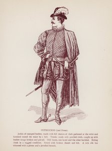 Shakespeares Taming of the Shrew: Petruchio, 2nd Dress (litho) av English School
