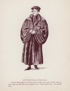 Shakespeares The Merry Wives of Windsor: Sir Hugh Evans, a Welsh Parson (litho) av English School