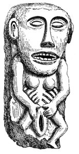 Sheela-na-Gig, från Ballinahend Castle, Tipperary, Irland av English School