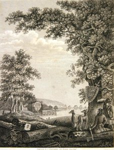 Skeppsbyggare i New Forest, graverad av C.Sheringham för Percival Lewis (gravyr) av English School